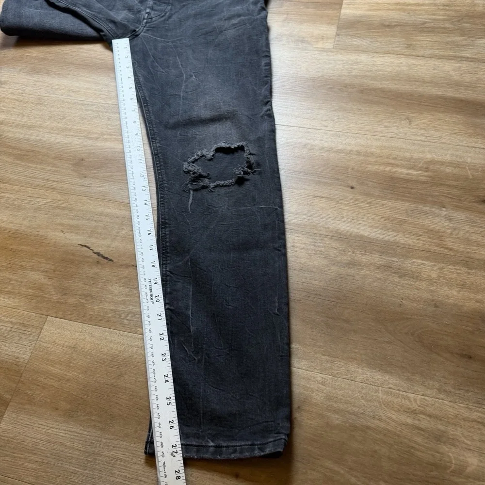 Diesel D-EETAR Jeans Men 32x27 Black Tapered Leg Italian Destroyed Grunge NEW